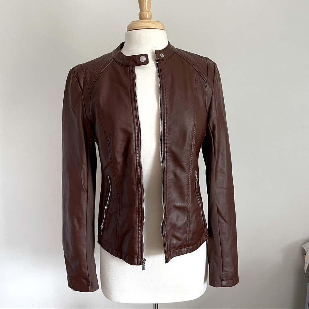 Express brown leather jacket